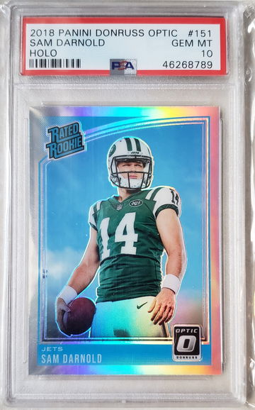 2018 Panini Donruss Optic Holo Sam Darnold Rookie Card RC #151 PSA 10
