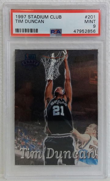 1997 Stadium Club Tim Duncan RC #201 PSA 9