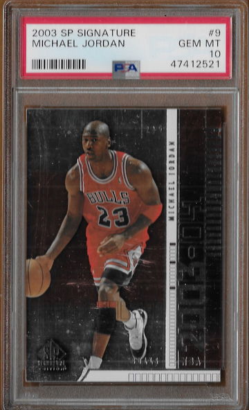 2003 Upper Deck UD SP Signature Edition Foil 9 Michael Jordan Chicago Bulls PSA 10 Gem Mint