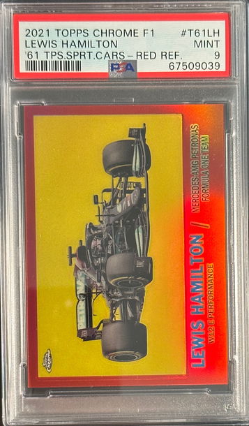 2021 Topps Chrome Lewis Hamilton 1961 Red Refractor /5 F1 Formula 1 