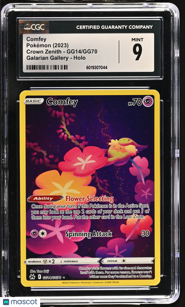 2023 Pokémon Crown Zenith Comfey Galarian Gallery CGC 9 #GG14/GG70