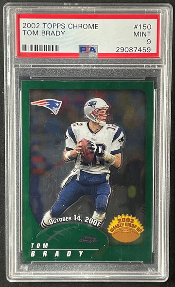 TOM BRADY - 2002 Topps Chrome #150 - PSA 9 Mint | 