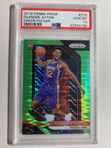2018 DeAndre Ayton Panini Prizm Green Pulsar PSA 10