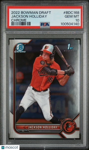 2022 Bowman Draft Jackson Holliday #BDC168 Chrome PSA 10