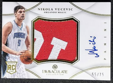 Nikola Vucevic 2012-13 Immaculate RPA Rookie Patch On Card Auto 55/75