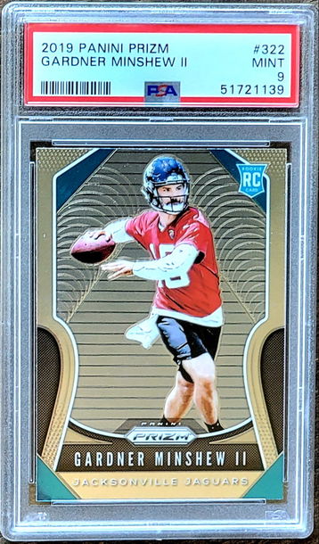 2019 GARDNER MINSHEW II Panini Prizm PSA 9 Mint Rookie RC #322