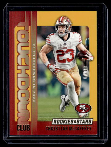 2024 Panini Rookies & Stars Touchdown Club Christian McCaffrey #TC-CMY /10