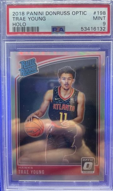 2018-19 PANINI DONRUSS OPTIC HOLO TRAE YOUNG ATLANTA HAWKS ROOKIE PSA 9 MINT SP