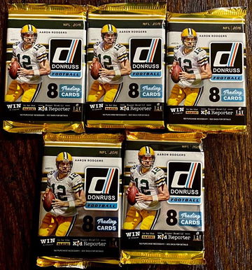 5 Packs 2016 Donruss Football ~ Factory Sealed ~ Possible DERRICK HENRY, DAK, ZEKE ELLIOT, MICHAEL THOMAS ROOKIE Cards
