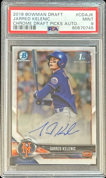 2018 Bowman Chrome Draft Jarred Kelenic Rookie Auto PSA 9