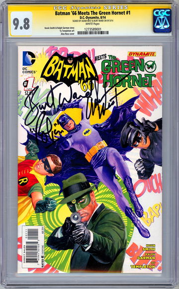 BATMAN ‘66 MEETS THE GREEN HORNET #1 CGC-SS 9.8 SIGND ADAM WEST & BURT WARD 2014
