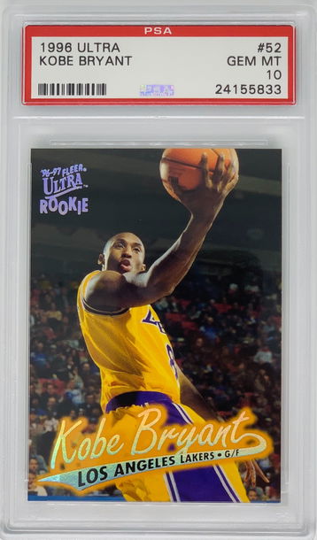 1996 Ultra Kobe Bryant ROOKIE RC #52 PSA 10 GEM MINT