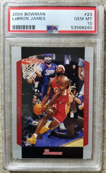 Lebron james 2004 bowman 2nd year psa gem Mint 10