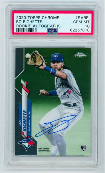 2020 Topps Chrome Bo Bichette Rookie Auto PSA 10