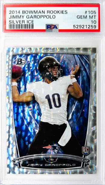 ⭐️ 2014 JIMMY GAROPPOLO BOWMAN SILVER ICE #105 PSA 10 RC 