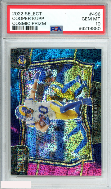 2022 PANINI SELECT COOPER KUPP #496 COSMIC PRIZM PSA 10 GEM MT
