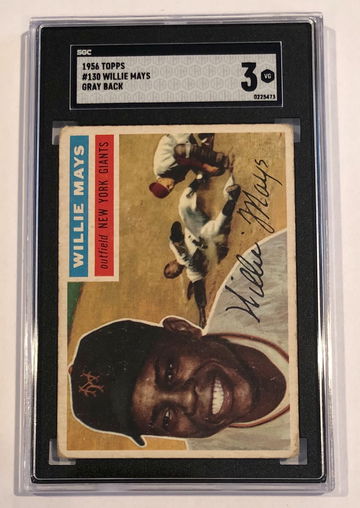 1956 Topps #130 Willie Mays SGC 3