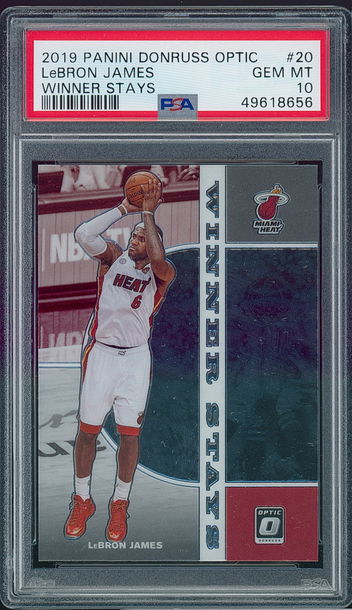 2019 Optic LeBron James #20 Winner Stays PSA 10
