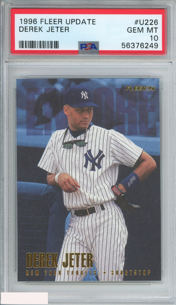 1996 FLEER UPDATE DEREK JETER #U226 NEW YORK YANKEES HOF PSA 10 GEM MT