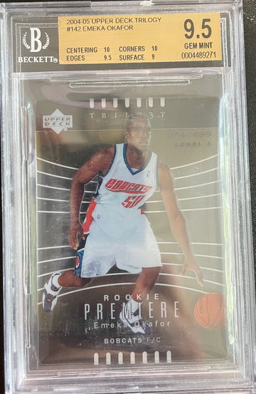 2004 Upper Deck Trilogy 074/499 Emeka Okafor BGS 9.5 