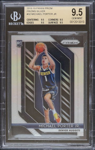2018-19 Panini Prizm Michael Porter Jr. Silver Refractor True Gem Mint #32 