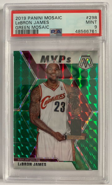 2019 Panini Mosaic Lebron James Green Mosaic PSA 9 Mint