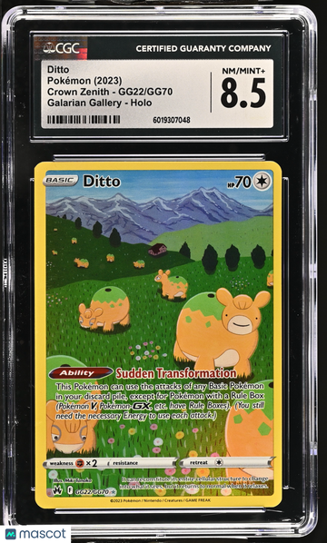 2023 Pokémon Crown Zenith Ditto Galarian Gallery CGC 8.5 #GG22/GG70