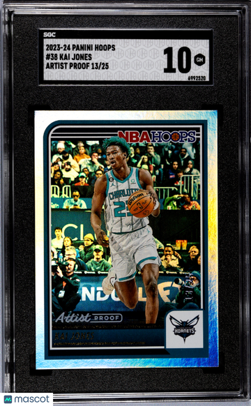 2023 Panini Hoops Kai Jones #38 Artist Proof /25 SGC 10