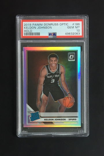 2019 Panini Donruss Optic Keldon Johnson Rated Rookie #186 Holo - PSA 10