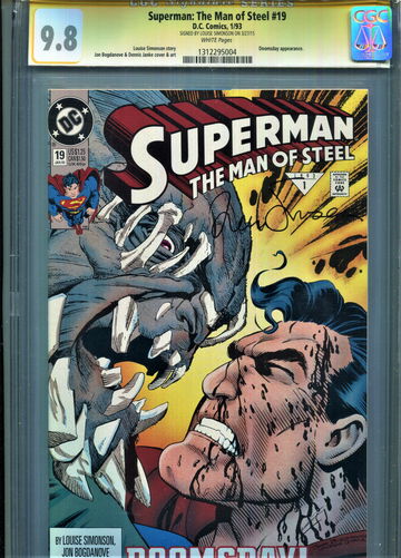 Superman The Man of Steel 19 DC Logo  1st  Print CGC 9.8 Signed!!