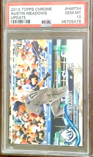 2018 Austin Meadows Topps Chrome PSA 10 RC ROOKIE 