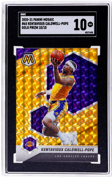 2020-21 Panini Mosaic Gold Prizm Kentavious Caldwell-Pope #65 10/10 SGC 10
