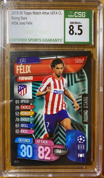 2019 Topps Match Attax UEFA CL Joao Felix Rising Stars CSG 8.5