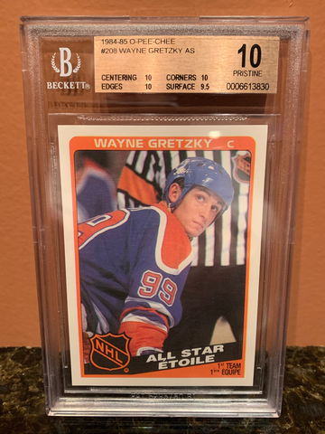 1984-85 O-PEE-CHEE OPC Wayne Gretzky #208 ALL STAR BGS 10 PRISTINE