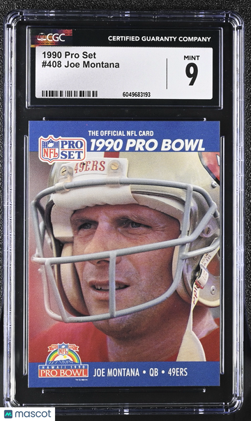 1990 Pro Set Joe Montana #408 CGC 9