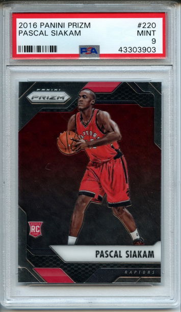 2016 Panini Prizm Pascal Siakam #220 PSA Mint 9