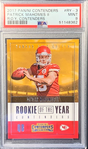 2017 Contenders Patrick Mahomes ROY PSA 9