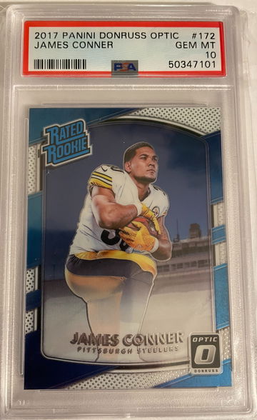 2017 Panini Donruss Optic James Conner PSA 10 Rookie Card