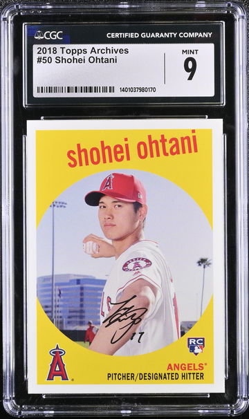 2018 TOPPS SHOHEI OHTANI ARCHIVES #50 CGC 9 BS.E1.06