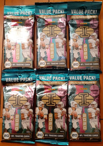(6) 2020 NFL Illusions Value Packs