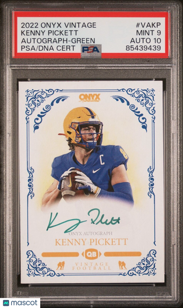 2022 Onyx Kenny Pickett #VAKP Onyx PSA 9 Auto 10