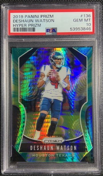 2019 Panini Prizm Hyper Prizms Deshaun Watson /175 #136 PSA 10 GEM MINT