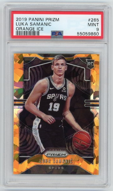 Luka Samanic 2019 Prizm Orange Ice PSA 9 Rookie