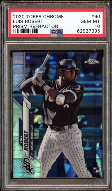 2020 Topps Chrome Luis Robert Prism Refractor RC PSA 10