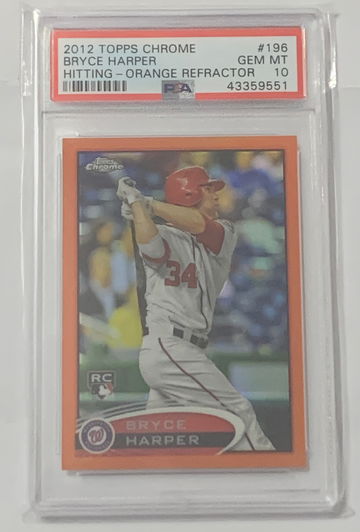 2012 Topps Chrome Orange Bryce Harper RC PSA 10