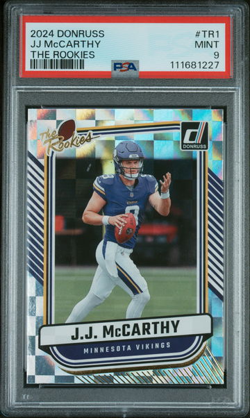 2024 Panini Donruss the Rookies JJ Mccarthy #TR1 PSA 9