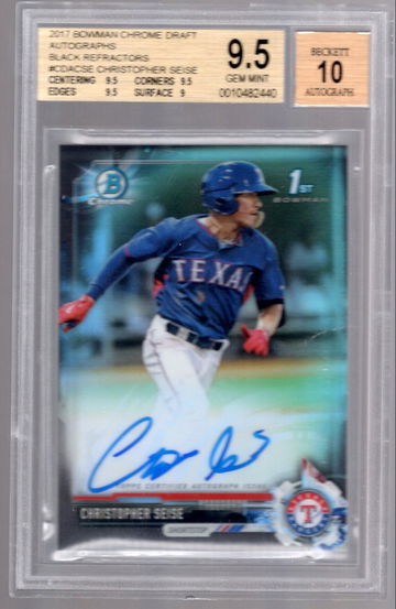 Christopher Seise 2017 Bowman Black Refractor Auto