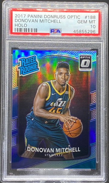 Donovan Mitchell - 2017 Panini Donruss Optic Holo #188 PSA 10