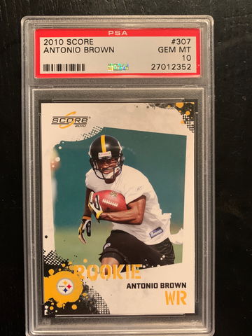 2010 Score Antonio Brown Rookie PSA 10