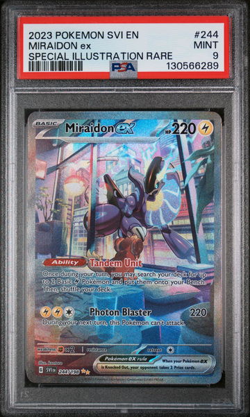2023 Pokemon Scarlet and Violet Special Illustration Rare Miraidon Ex #244 PSA 9